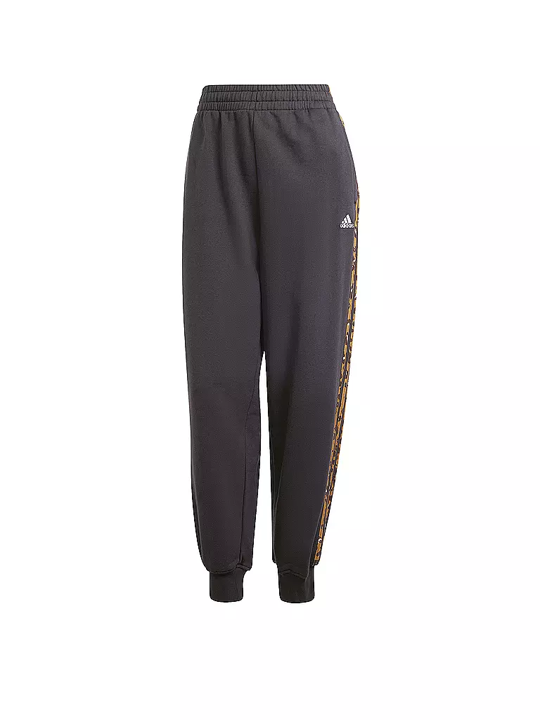 ADIDAS Damen Jogginghose Essentials 3 Streifen Animal Print 7 8 schwarz